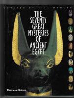 Seventy great mysteries of ancient egypt