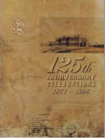 Jubileumsskrift Sind Club 125th Anniversary Celebrations 1871-1996 /Karachi Pakistan/