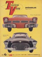 Teknikens V&auml;rld 1956 nr 20 /Omslag Mercury o Chrysler/