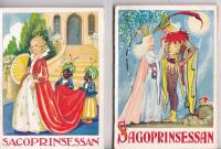 Sagoprinsessan 1938 + 1940 /Omslag Gunila Stierngranat resp Maja Synnergren/