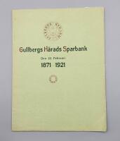 Gullbergs härads sparbank 1871-1921 50-årsjubileum