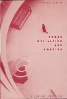 Human motivation and emotion