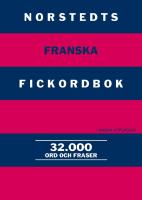 Norstedts franska fickordbok.Fransk-svensk, svensk-fransk 