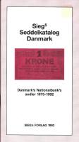 Siegs Seddelkatalog Danmark - Danmark's Nationalbank's sedler 1875-1992