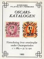 Oscars-katalogen - F&ouml;rteckning &ouml;ver ortst&auml;mplar under Oscarsperioden 1/1 1885 - 31/12 1911