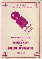 Priskatalog &ouml;ver svenska post- och makuleringsst&auml;mplar 1982