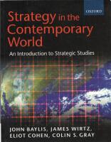 Strategy in the Contemporary World - An Introduction to Strategic Studies