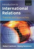 Introduction to International Relations - Theories and approaches