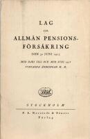 Lag om allmän pensionsförsäkring den 30 juni 1913 med däri till och med juni 1928 vidtagna ändringar m.m.