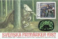Svenska Frim&auml;rken 1982 = Swedish Stamps 1982 = Timbres-Poste Su&eacute;dois 1982 = Schwedische Briefmarken 1982
