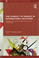 The Conduct of Inquiry in International Relations - Philosophy of science and its implications for the study of world politics
