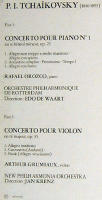 Concerto pour piano No 1 / Concerto pour violin