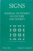 Signs : journal of women in culture and society Vol 11 nr 2 Winter 1986