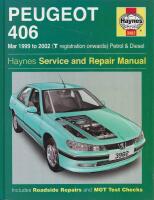Peugeot 406 service and repair manual : models covered: Peugeot 406 Saloon and Estate models with normally-aspirated four-cylinder petrol engines and turbo-diesel engines, including special/limited editions : 1761cc, 1749cc & 1997cc petrol engines, 1997cc