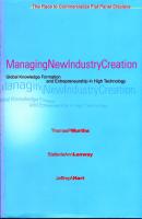 Managing new industry creation: global knowledge formation and entrepreneurship in high technology
