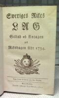 Sweriges Rikes lag : gillad och antagen p&aring; Riksdagen &aring;hr 1734