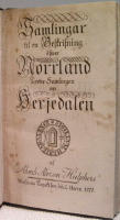 Samlingar til en beskrifning &ouml;fwer Norrland. Tredje samlingen om Herjedalen