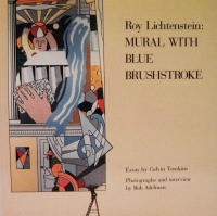 Roy Lichtenstein : mural with blue brushstroke