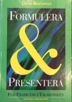 Formulera & presentera
