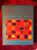 Research In Psychology: Methods and Design, 4th Edition