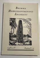 Bromma Hembygdsf&ouml;renings &Aring;rsskrift 1932