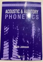 Acoustic and auditory phonetics