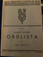 Dansk-svensk ordlista