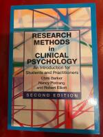 Research Methods in Clinical Psychology: An Introduction for Students and P