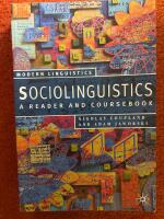 Sociolinguistics - a reader