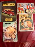 Fyra barnb&ouml;cker fr&aring;n 1950-1960-tal