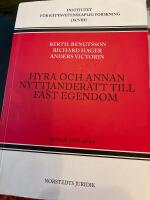 Hyra och annan nyttjander&auml;tt till fast egendom