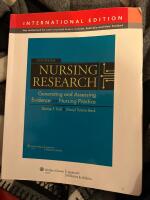 Nursing research : generating and assessing evidence for nursing practice