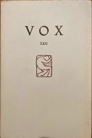 Vox XIII. Litter&auml;r kalender. &Aring;rg&aring;ng 13