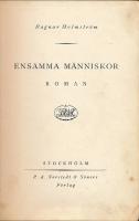 Ensamma m&auml;nniskor 