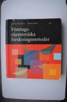 F&ouml;retagsekonomiska forskningsmetoder