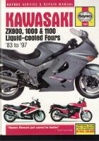 Service and repair manual Kawasaki ZX900, 1000 & 1100 Liquid-cooled fours 83 to 97