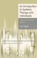 An introduction to systemic therapy with individuals : a social constructionist approach