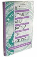 The strategy and tactics of pricing - a guide to profitable decision making