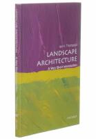 Landscape architecture: a very short introduction
