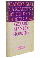 A Reader&acute;s Guide to GERARD MANLEY HOPKINS