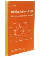 H&aring;llfasthetsordlista : Sv-E-F-D-Da = Glossary of strength of materials : Sv-E-F-D-Da