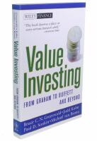 Value Investing: From Graham to Buffett and Beyond