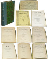 Sammanbundna i ett band. Ett glas punsch lustspel i bara en akt / Don Juan opera i fyra akter / Per Svinaherde sagospel i 3 akter / De f&ouml;rtrogne komedi i tv&aring; akter / Vi &auml;ro alla lika lustpel med s&aring;ng i tre akter / Numro 7  lustspel i tv&aring; akter / De n&auml;rsynta Lustspel i en akt / I F&Ouml;RSTA KLASSENS V&Auml;NTSAL Komedi i en akt