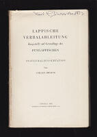Lappische Verbalableitung dargestellt auf Grundlage des Pitelappischen