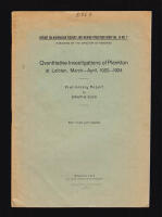 Qvantitative Investigations of Plankton at Lofoten, March-April, 1922-1924. Preliminary Report. With 3 charts and 5 diagrams