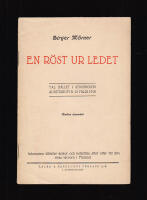 En r&ouml;st ur ledet. Tal h&aring;llet i Stockholms Auditorium d. 15 mars 1918