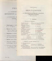 F&ouml;rteckning &aring; deputationer vid K. Vetenskapsakademiens Linn&eacute;fest &aring; Musikaliska Akademien den 25 maj 1907. Vikt ettbladstryck + Program vid K. Vetenskapsakademiens minnesfest &ouml;fver Carl von Linn&eacute; i K. Musikaliska Akademiens stora sal l&ouml;rdagen den 25 maj 1907. kl. 2 e.m. Centraltr. Stockholm. 