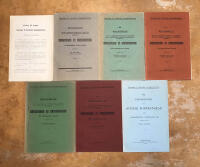 Redog&ouml;relse f&ouml;r de av f&ouml;reningen i Hern&ouml;sand med statsunderst&ouml;d anordnade vetenskapliga kurserna i hembygdsforskning och hembygdsundervisning f&ouml;r norrl&auml;ndska folkskoll&auml;rare I, III-VI, VIII (6 av 8 utkomna delar) + Stadgar for F&ouml;reningen for Norrl&auml;ndsk Hembygdsjorskning