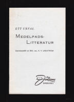 Ett urval Medelpadslitteratur. Sammanst&auml;llt av Bibl.-ass. K. V. Lagstr&ouml;m