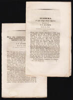 Anadema, ett nytt sl&auml;gte bland Algerne. H&auml;rtill Tab. VXII. Till Akademien inlemnad den 8 April 1846 + &Ouml;fver den sammanvuxna Calyx hos n&aring;gra Lonicera-arter, och Isika upptagen som eget sl&auml;gte. H&auml;rtill Tab. VXIII. Till Akademien inlemnad den 10 Juni 1846 (planscherna saknas)